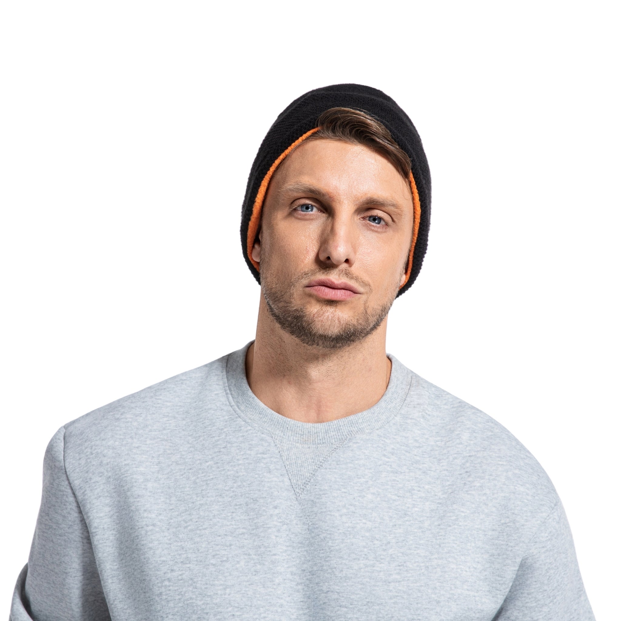 Reversible Fleece Lined Knit Beanie